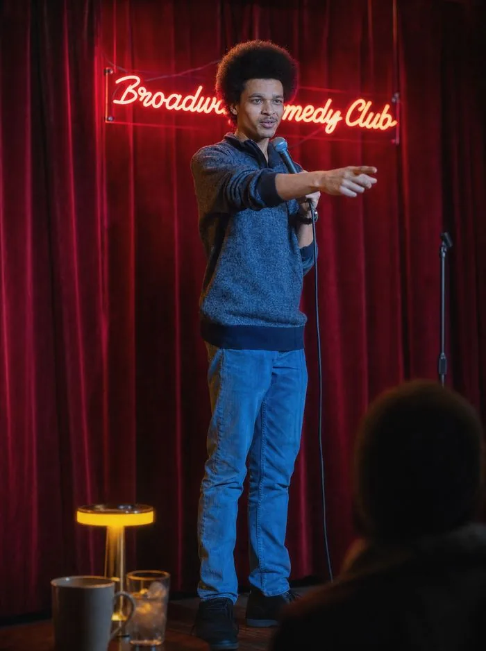 David Burrows doing crowd work at Broadway Comedy Club